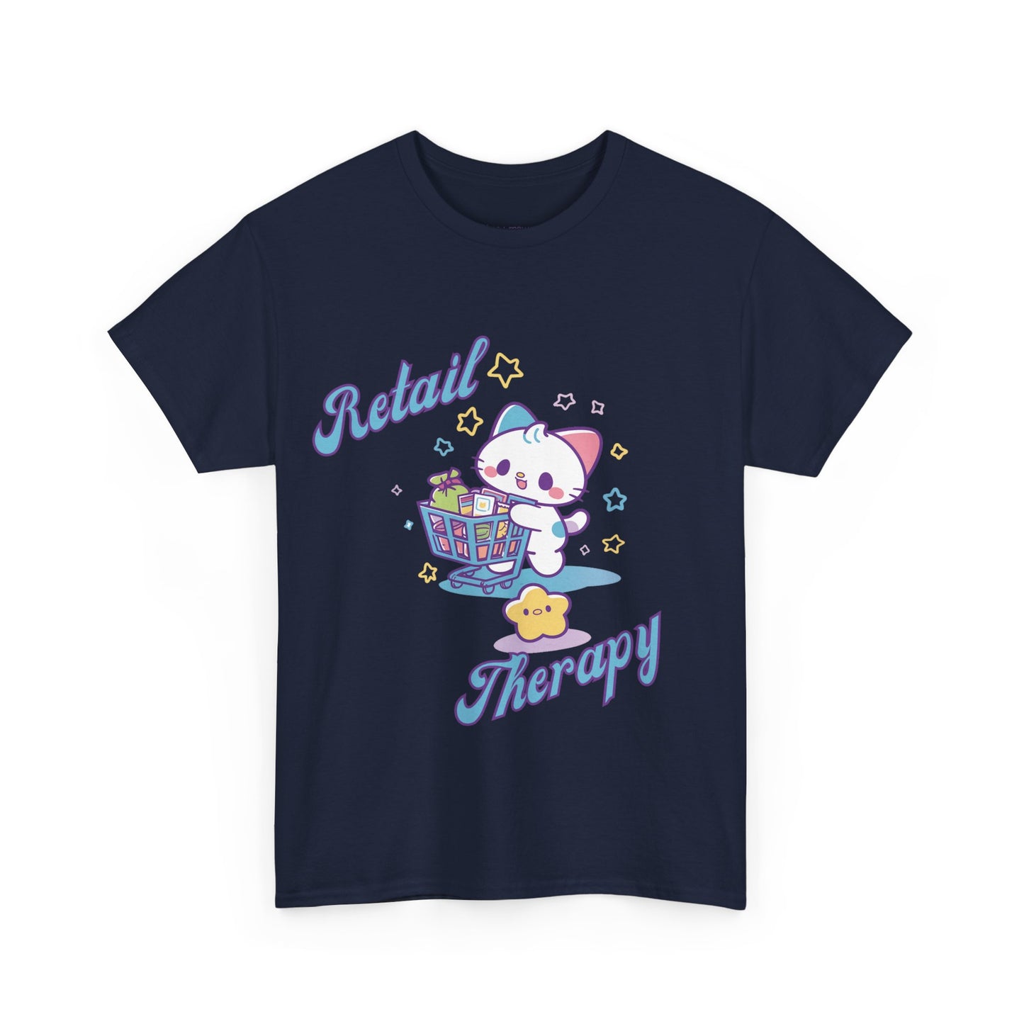 Retail Therapy Cute Cat Graphic Tee