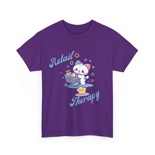 Retail Therapy Cute Cat Graphic Tee