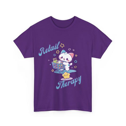 Retail Therapy Cute Cat Graphic Tee