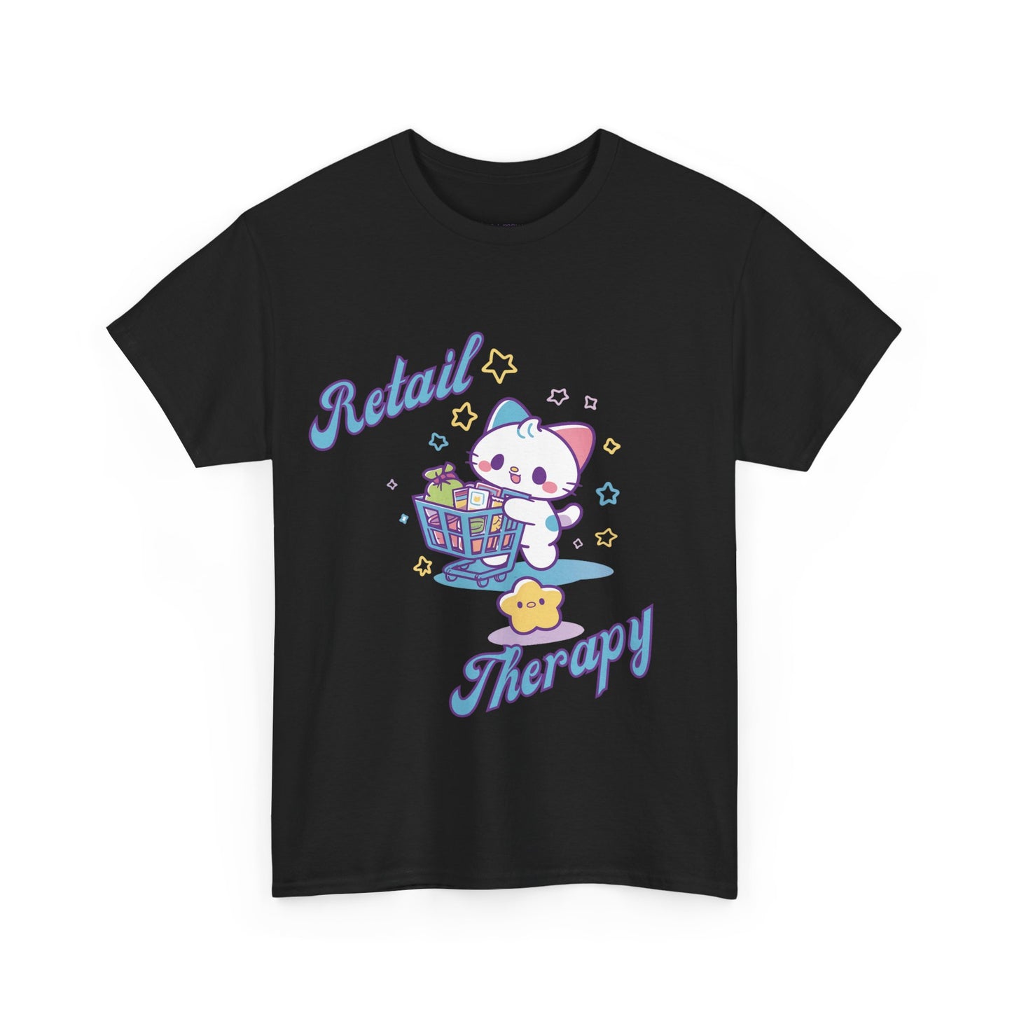 Retail Therapy Cute Cat Graphic Tee