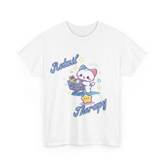 Retail Therapy Cute Cat Graphic Tee