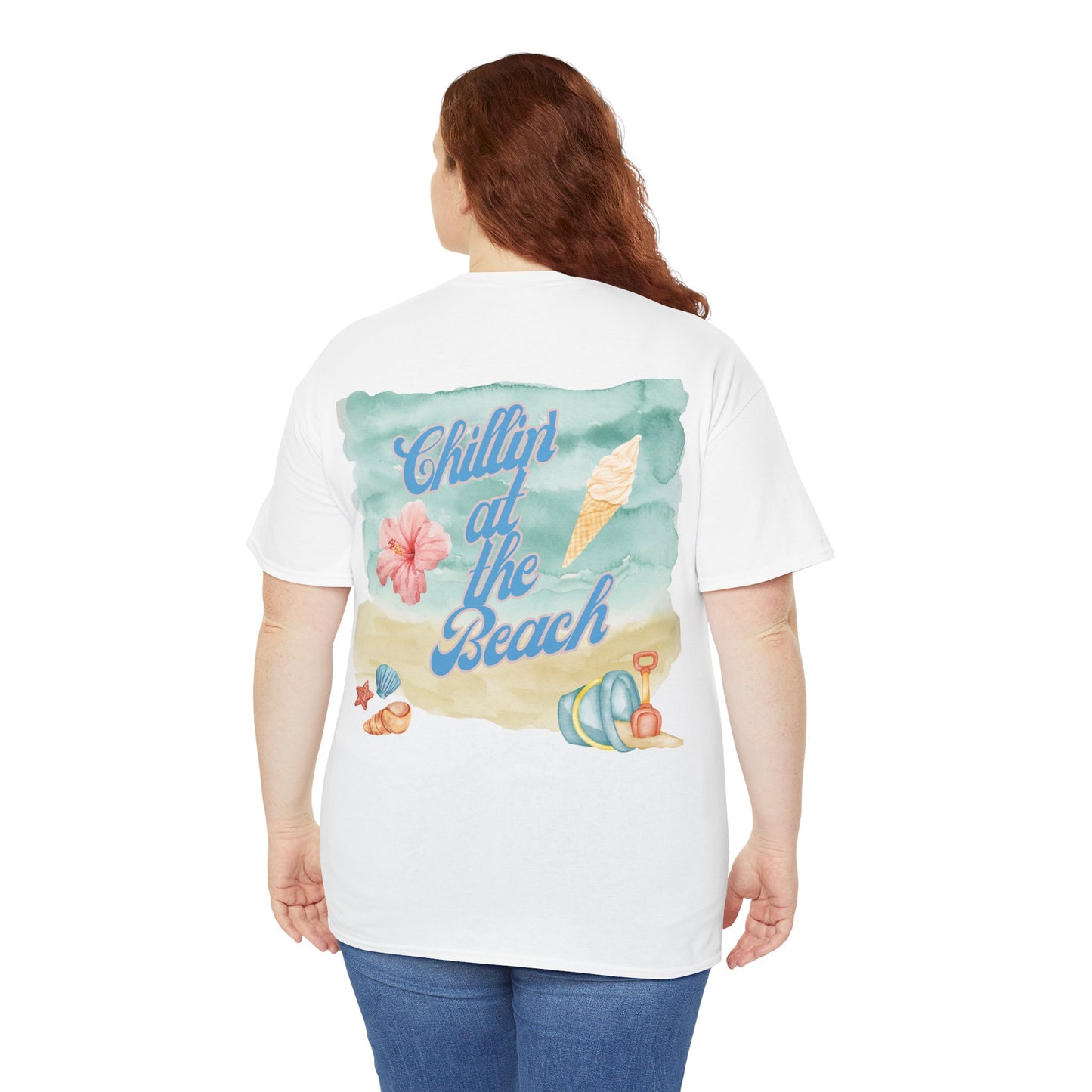 Kitty's Beach Day - Cute Cat T-Shirt, Beach Vacation Apparel